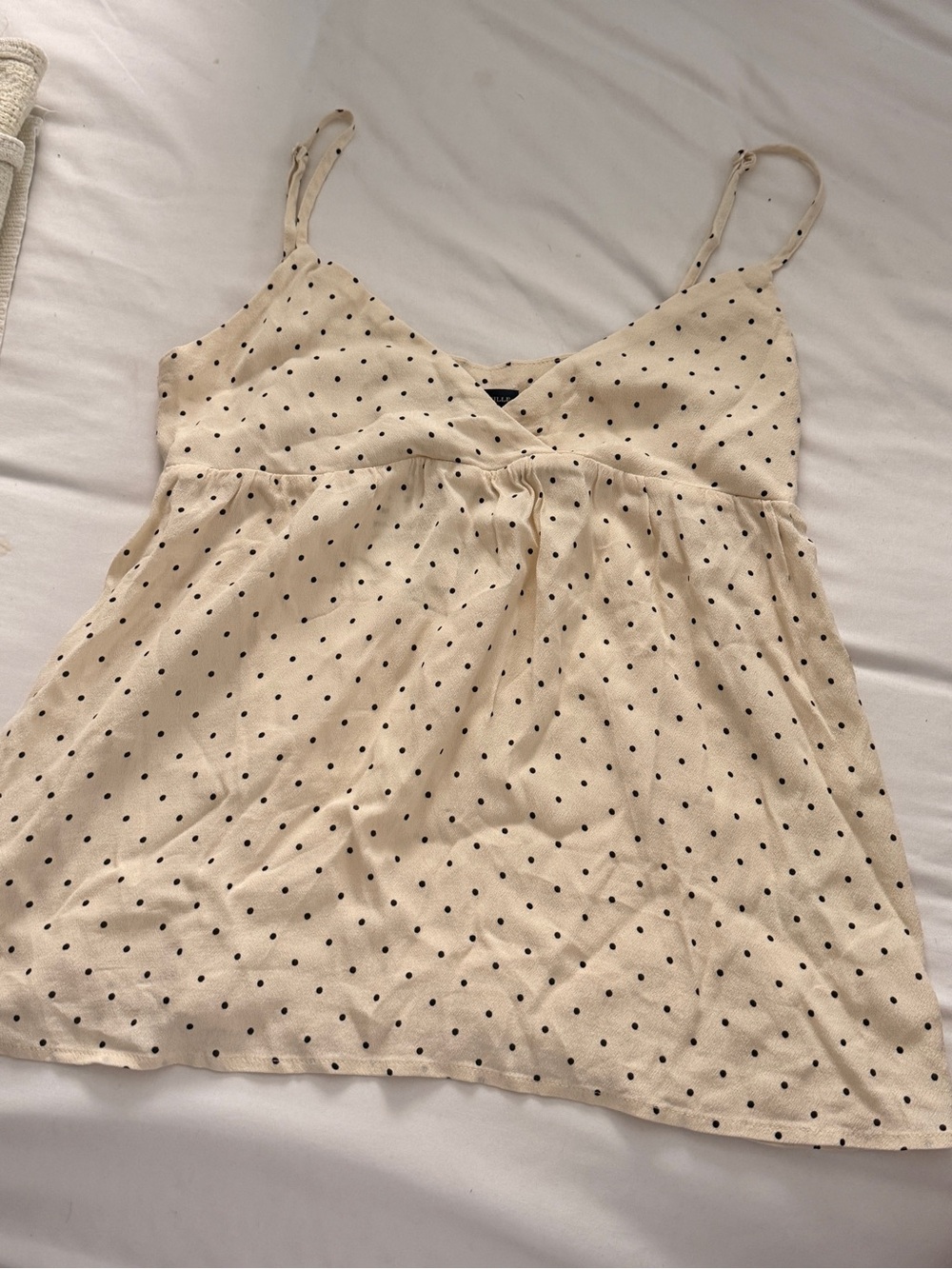 Brandy Melville Cream Polka Dot Cami